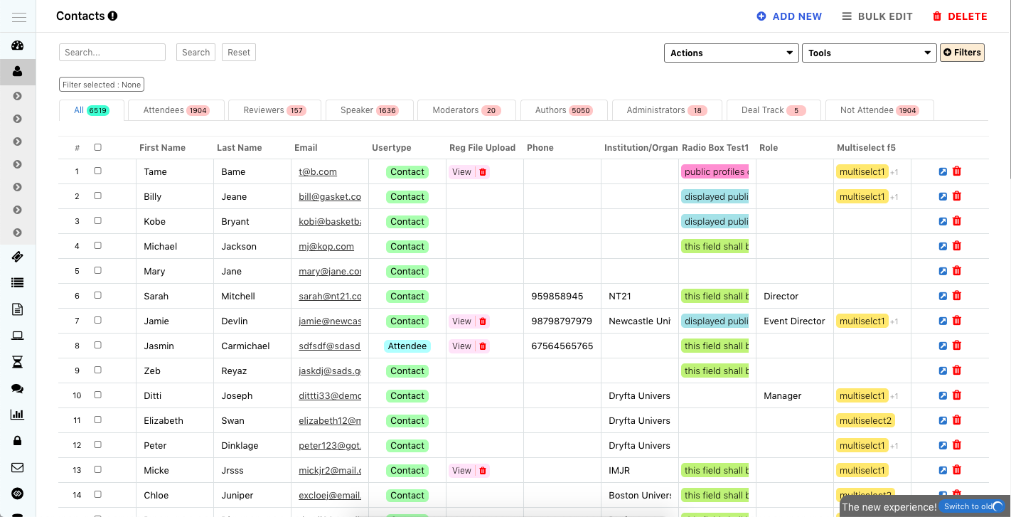 contacts management tool