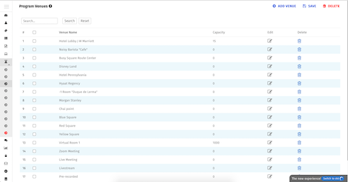 creating track and locations with event scheduler software​